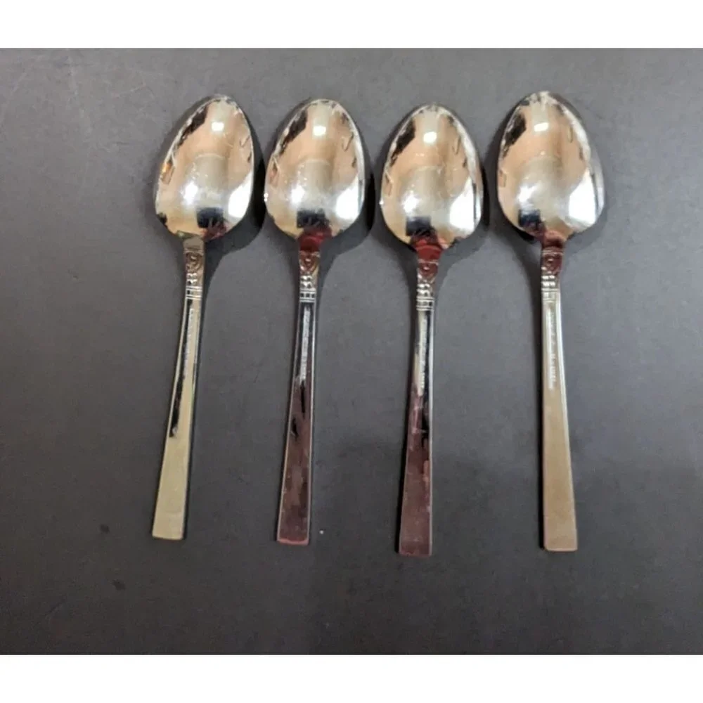 Oneida ‎ Northland (Stainless, WM Dalton oval soup spoon set of 4 7 1/4 in